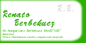 renato berbekucz business card